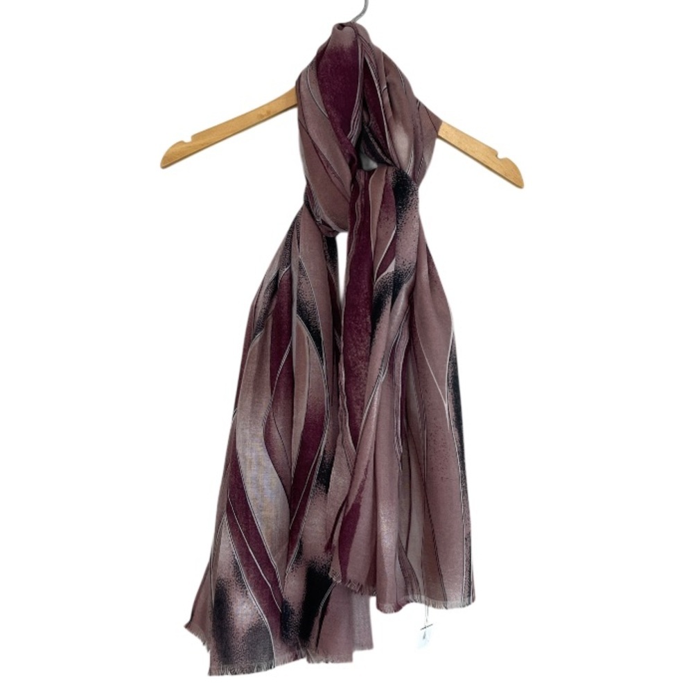 Laura NWT Purple Mix Abstract Print Rectangular Scarf / Shawl Soft Lightweight